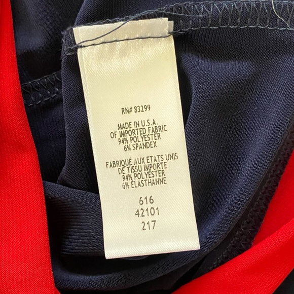COLDWATER CREEK 💙NAVY BLUE & RED❤️ CASUAL SLEEVELESS  SLIP ON DRESS SIZE MEDIUM - Picture 6 of 10